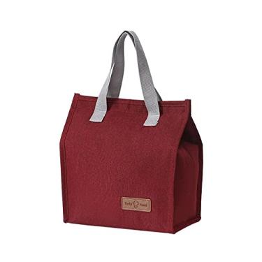 Imagem de Bolsa Térmica Unissex Fitness Marmita Viagem Nécessaire N-01 (Vermelho)
