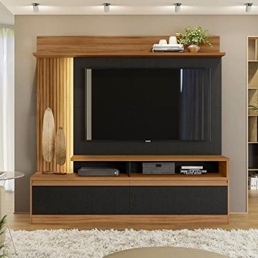 Imagem de Estante Home para Tv até 60 Polegadas com Led 2 Portas Nt 1295 Notável Móveis Freijo Trend/preto Tx
