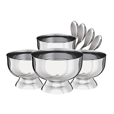 Imagem de Conjunto Taças para Sobremesa Inox, 8 Peças, Euro