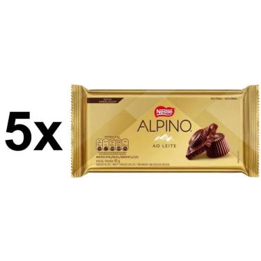 Imagem de Chocolate Alpino ao Leite Nestlé 85g C/ 5 Unid