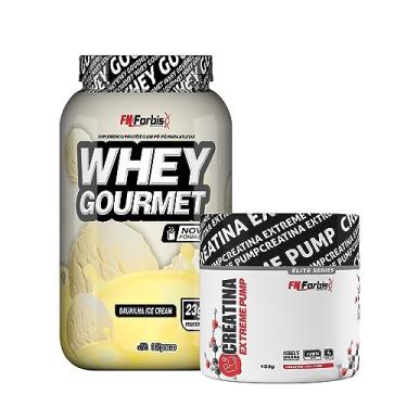 Imagem de Whey Protein Gourmet Pote 907g + Creatina Extreme Pump Elite Series 150g - FN Forbis Nutrition (Baunilha Ice Cream)