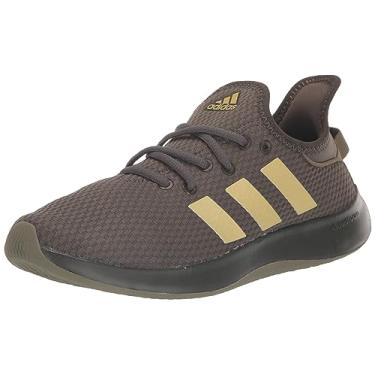Imagem de adidas Cloudfoam Pure Tênis esportivo feminino, Shadow Olive/Olive Strata/dourado metálico, 35