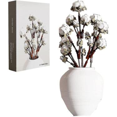 Imagem de Algodão flores buquês plantas Building Blocks Kit 515pcs