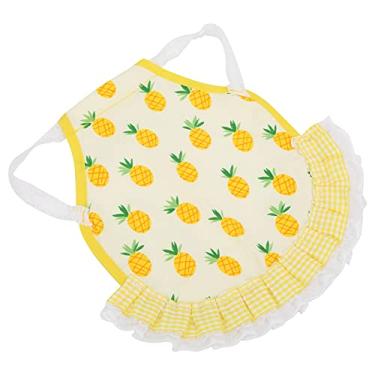 Imagem de Selas de frango, colete para animais de estimação projetado com elástico para o diário para casa para o ar livre para frango(Abacaxi)