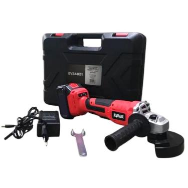 Imagem de Esmerilhadeira Angular à Bateria 21v Profissional com Maleta Eveab21 Evald