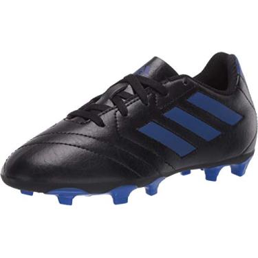 Imagem de adidas Tênis de futebol infantil Goletto VIII Firm Ground, Preto/Team Royal Blue/Team Royal Blue, 10 Toddler