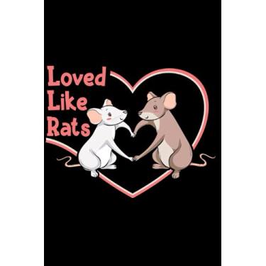 Imagem de Notebook with 120 Pages Squared I Loves Like a Rat: Rats in Love I Chinese Zodiac I Grid Journal I 6x9 Inches