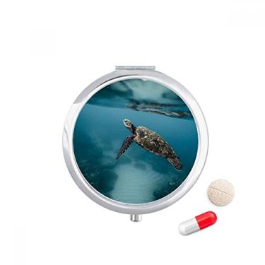 Imagem de Porta-comprimidos, bolso para viagem, oceano, tartaruga, ciência, natureza, viagem, estojo, medicamentos, armazenamento de medicamentos, dispensador espelhado, presente