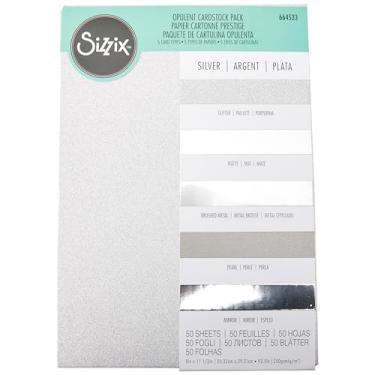 Imagem de Sizzix, Prata, Cartolina Surfacez-Opulent, Pacote com 50