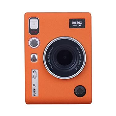 Imagem de Rieibi Capa Mini EVO - Capa protetora de silicone para câmera instantânea Fuji Mini EVO - Capa leve de borracha macia para Fujifilm evo - Laranja