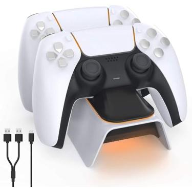 Imagem de A base TwiHill é adequada para controlador PS5, estação base Playstation 5, para gamepad sem fio PS5, branco