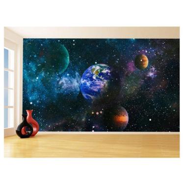 Imagem de Papel De Parede 3D Espaço Estrelas Planetas 3,5M Nsp169