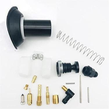 Imagem de Peças de reconstrução de motor de carburador de motocicleta, kit de reparo de carburador, bomba de primer, estrangulador, válvula de assento de agulha para TRX300 TRX350 ATV400 (Cor: 1 CONJUNTO)