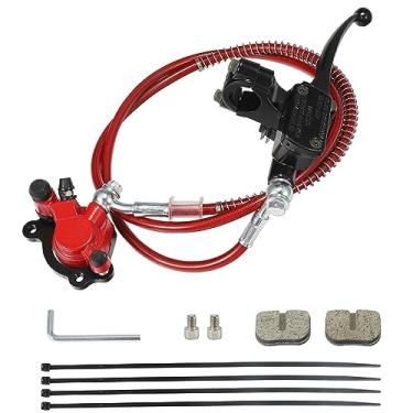 Imagem de Relibupdater Kit de sistema de freio hidráulico com tubo de mangueira de 127 cm, pastilhas de freio, pinça de freio compatível com Baja Doodle Bug DB30R Mini Bike 212CC, SX500 Razor Electric Dirt Bike