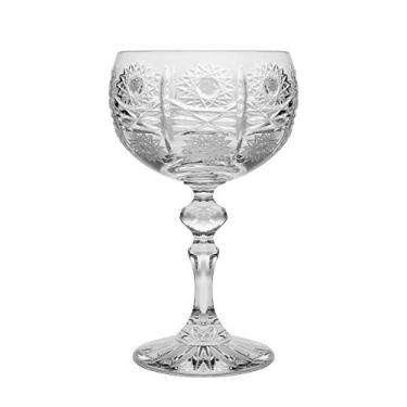 Imagem de Taças de champanhe - flauta - pires - Belle Coupe - conjunto de 6 copos - cristal cortado à mão - lindamente projetado - cada copo tem 200 ml - por Barski - Feito na Europa