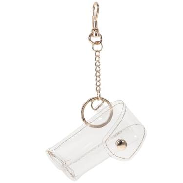 Imagem de Porta-batom chaveiro com manga de chapstick suporte de bálsamo labial chaveiro transparente bolsa de batom feminina , Imagem 1, 8.7*3.3*2.5cm, Tendência