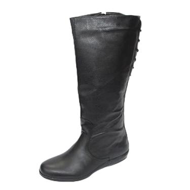 Imagem de Bota Feminina Montaria couro soft 55207 CL KM PTO Cor:Preto;Tamanho:36;Genero:Feminino