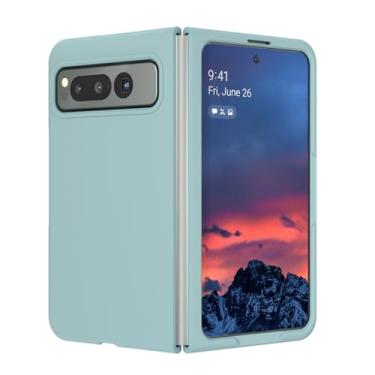 Imagem de E Segoi Capa Pixel Fold 2023, capa de borracha gel de silicone líquido à prova de choque, forro de tecido de microfibra macio, almofada compatível com Pixel Fold 5G 2023 (menta)
