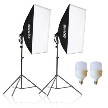 Imagem de Kit 2 SoftBox 50 X 70 Com Lampada Led 40W, Luz Continua para foto e vídeo