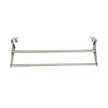 Imagem de DECORPLACE, Toalheiro Porta Toalha Box De Vidro 40cm Aço Inox Escovado