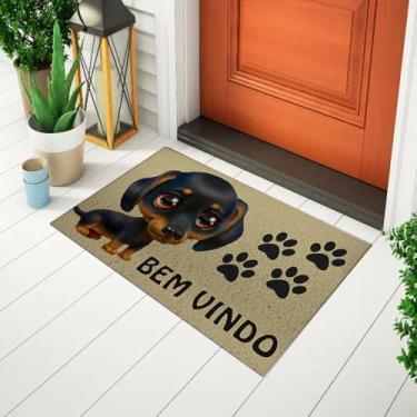 Imagem de Tapete Capacho Decorativo Para Porta Tapete Divertido Estampado Pet Bem Vindo Ca389