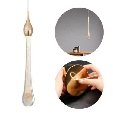 Imagem de Pendente de Cristal Bolhas Gota, Luminária Lustre Cabeceira LED