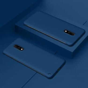 Imagem de Capa de telefone rígida ultrafina sem moldura para PC para OnePlus 9R 8T 11 10 9 8 7T 7 Pro cor fosca capa traseira fina, azul, para OnePlus 8T