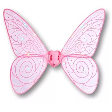 Imagem de Fantasia Asa Borboleta Luminosa Fada Luz Led Com Música Kids