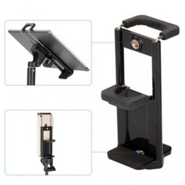 Imagem de Kit 2 Suporte Clipe Celular e Tablet Rosca 1/4 Para Tripé 2 em 1 - Pin