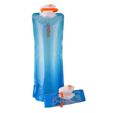 Imagem de Vapur Garrafa de água flexível Shades – com clipe, 1,5 litro (1,45 oz) – Azul translúcido