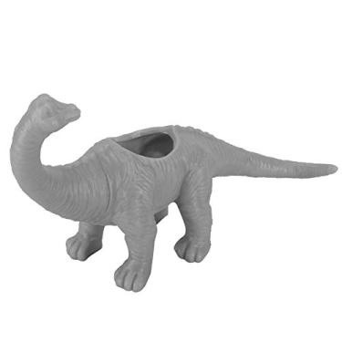 Imagem de Vaso de flores de animal de dinossauro de personalidade, vaso de suculenta criativa, vaso de flores de planta de jardinagem Pote de bonsai de cacto para jardim, escritório (Grey)