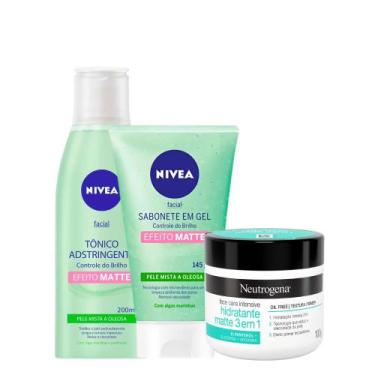 Imagem de Kit Sabonete Controle do Brilho + Tonico Adstringente Nivea + Hidratan