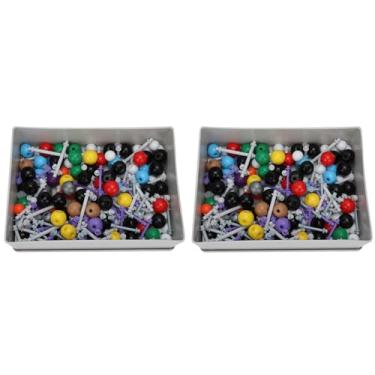 Imagem de Conjunto de Modelo Molecular de Química Orgânica, Pacote de Química de 534 Unidades Kit de Modelo de Moléculas Orgânicas Conjunto de Modelo de Link de Estrutura Inorgânica para