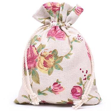 Imagem de KUPOO 30 peças sacos de cordão de rosa, bolsas, bolsas, sacos de presente para joias para festa de casamento faça-você-mesmo, 12,7 x 17,78 cm (5 x 7)