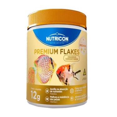 Imagem de Ração Nutricon Premium Flakes para Peixes - 12g - Nutricon Pet
