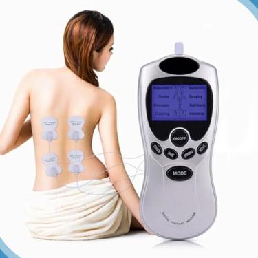 Imagem de Aparelho Fisioterapia Tens e Fes 12 Eletrodos Portátil Choque Massagem Digital Therapy Machine Massageador Acupuntura Pulso Elétrico Rpg Eletroestimulador Eletroterapia Choquinho Muscular