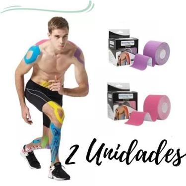 Imagem de 2 Fitas Bandagem Elástica Rolo 5cm x 5m Resistente - Art House