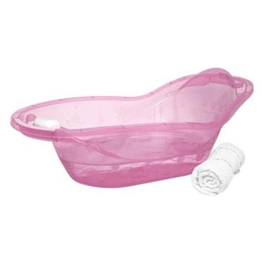 Imagem de Banheira Bebê Infantil Tradicional 23 Litros - Jaguar, Rosa