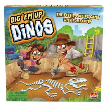 Imagem de Goliath Dig 'Em Up Dinos - Fossil-Finding, Dino-Building Game Includes Fun Dinosaur Facts - 2-4 Players, Ages 4 and Up