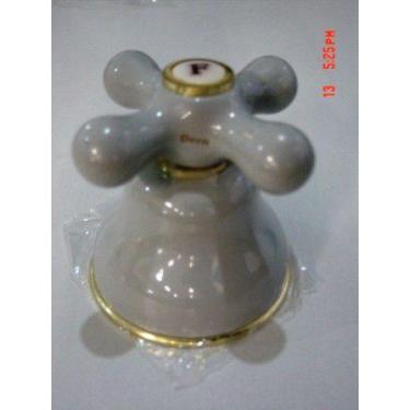 Imagem de Acabamento Registro Deca Belle Epoque Cinza Com Dourado 1/2" 3/4" 1" -