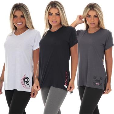 Imagem de Kit 3 blusas dry fit poliamida tapa bumbum - Click Mais Bonita ,  P, B