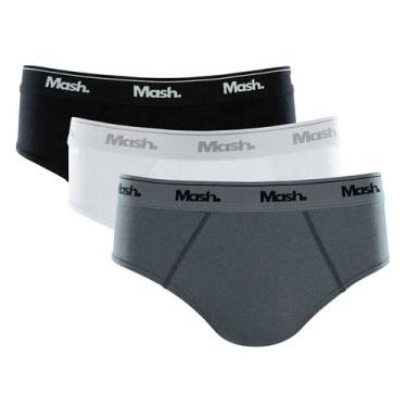 Imagem de Kit com 3 Cuecas Modelo Slip em Algodão Mash, M, Cz01
