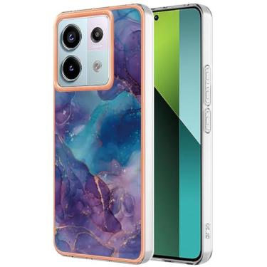 Imagem de Dinglijia Capa de telefone fina para Redmi Note 13 Pro 4G, capa para Xiaomi Poco M6 Pro 4G, capa de design fashion com padrão de mármore IMD rígido para meninas para Redmi Note 13 Pro 4G/Poco M6 Pro