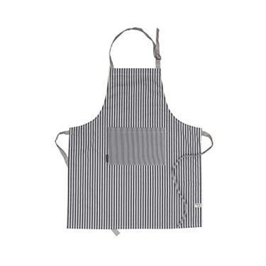 Imagem de Avental lavado Amour Infini | Avental listrado | Pai | 69,85 x 83,82 cm | 100% algodão natural, Charcoal, Stripe Apron