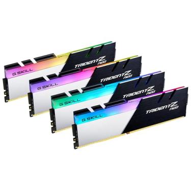 Imagem de G.SKILL Trident Z Neo Series DDR4 RAM (XMP) 32GB (4x8GB) 3600MT/s CL18-22-22-42 1,35V Intel AMD Desktop Computer Memory U-DIMM (F4-3600C18Q-32GTZN)