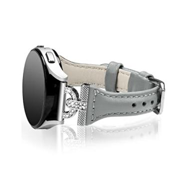 Imagem de JOYOZY Pulseiras de couro genuíno compatíveis com Samsung Glaxy Watch Active de 40 mm/Active 2, 40 mm, 44 mm/Galaxy Watch 3 de 41 mm/Samsung Galaxy Watch 5/4 de 40 mm e 44 mm/Watch 5 Pro 45 mm/Watch 4 Classic 42 mm e 46 mm