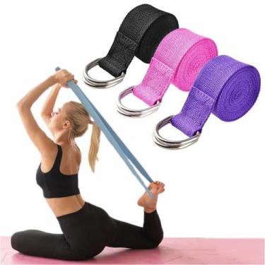 Imagem de Cinto de Alongamento para Yoga Pilates Faixa Strap - Reabilitação Fisi