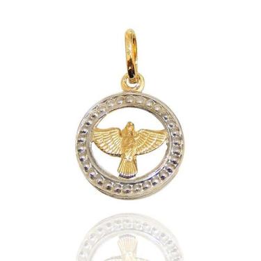 Imagem de Pingente Divino Espírito Santo Pomba Ouro 18k Mini 2 Cores 11mm - AGAP