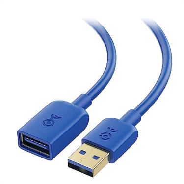 Imagem de Cabo de extensão Cable Matters 2 pacotes SuperSpeed USB 3.0 tipo A macho para fêmea, Azul, 6 Feet