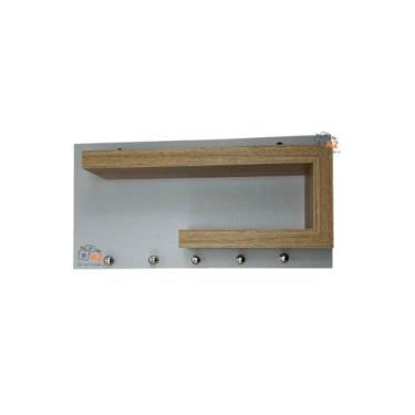 Imagem de Porta Chave de Parede MDF Organizador Com Suporte Para Carteira e Ocul